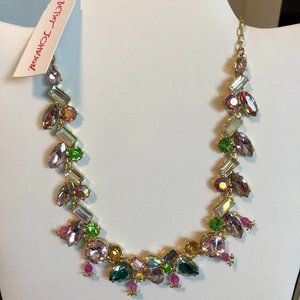 Betsey Johnson Multi-Colored Crystal Collar Necklace